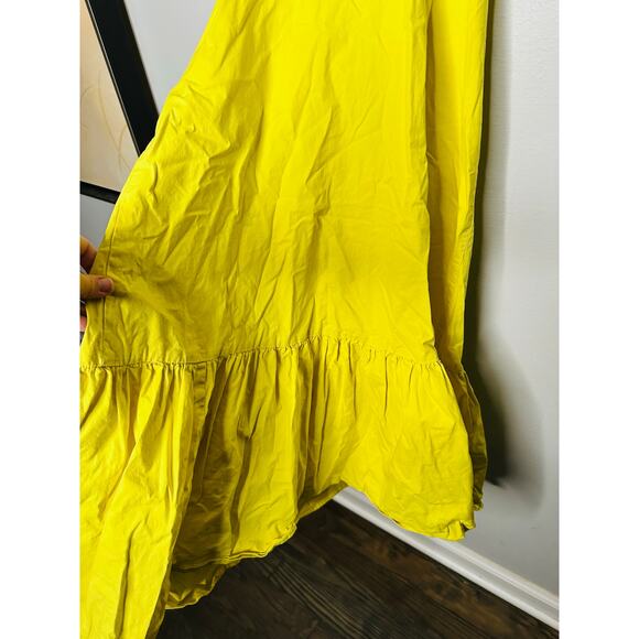 MARISSA WEBB x RTR Yellow Hourglass Waist Cutout Midi Summer Dress Size 4 - Picture 6 of 10